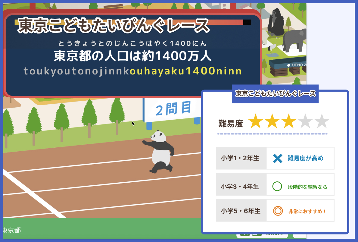 東京こどもたいぴんぐレース