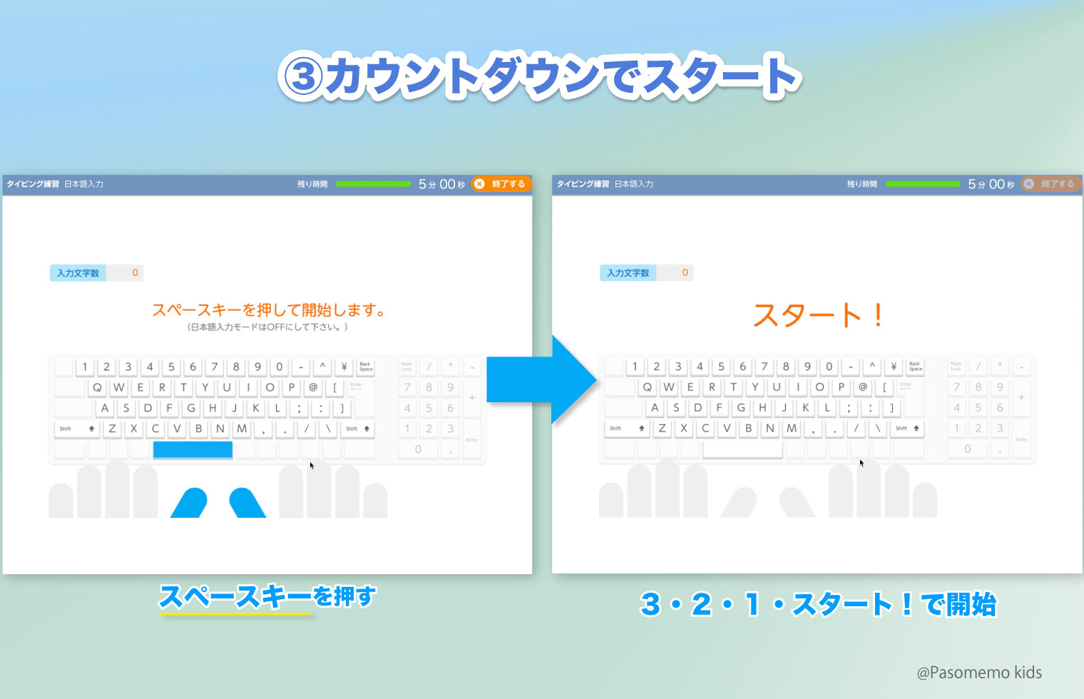 ゲームを選択し「スタート」を押す