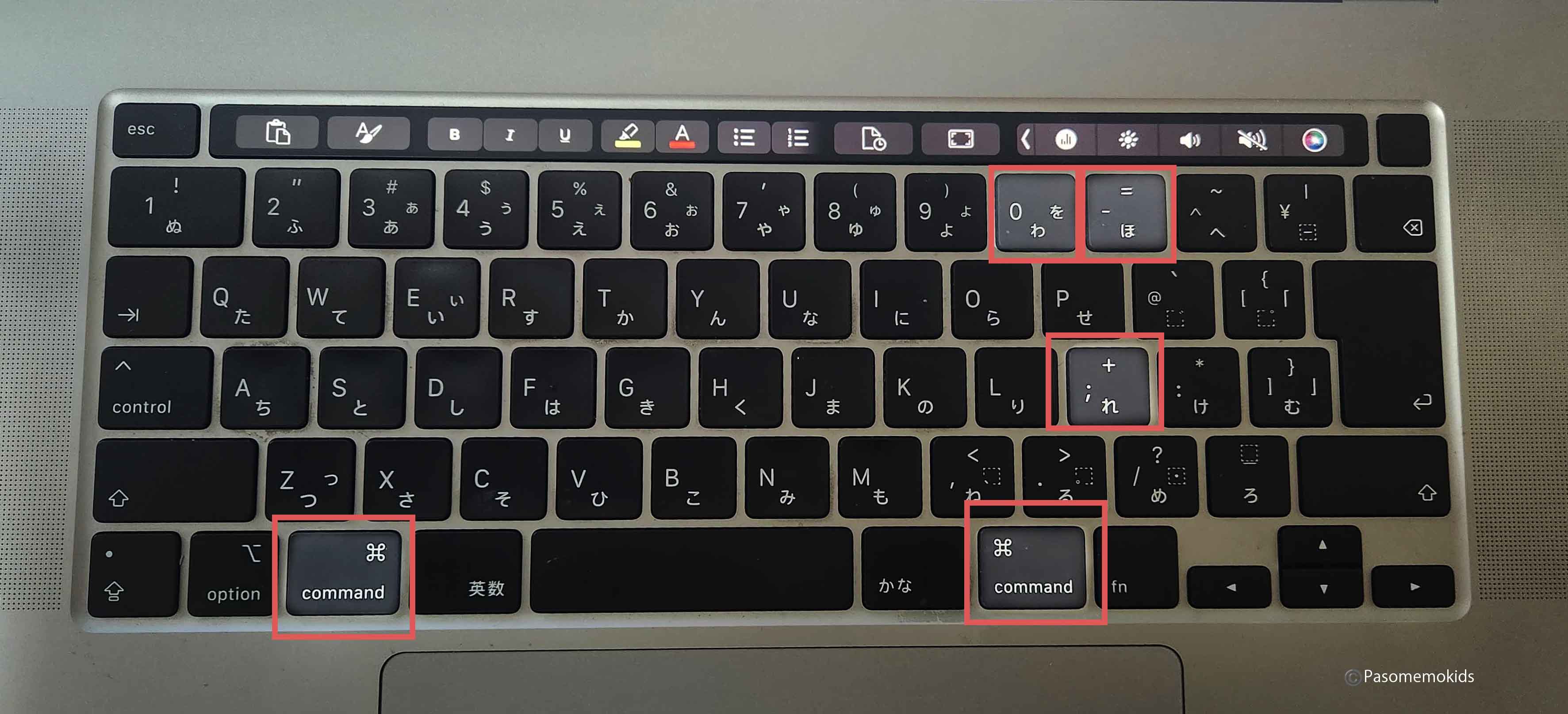 Macのショートカットキー